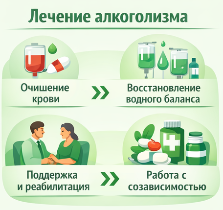 лечение алкоголизма в Ярцево этапы